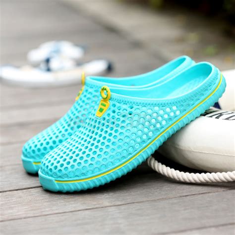 Beach Mesh Slippers Sandals Women Men Casual Sports Breathable Summer ...