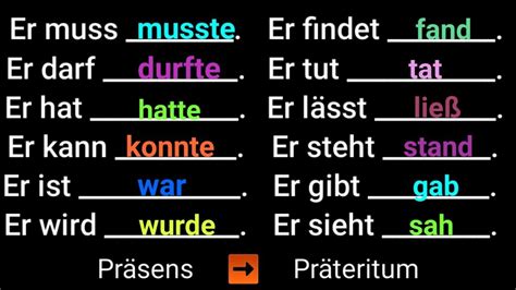 präteritum past germanpast Vergangenheit Modalverben dürfen