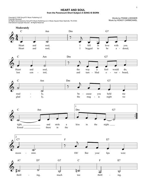 Play Heart And Soul On Piano—beginner To Pro Piano With Jonny Worksheets Library