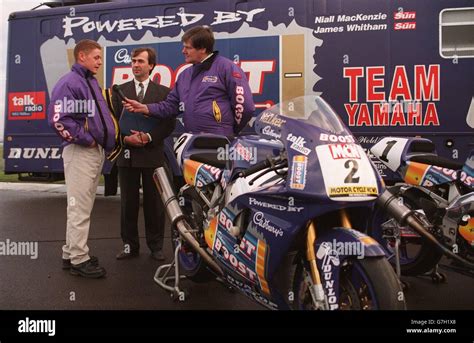 Chris Walker Signs Cadburys Boost Yamaha Team Hi Res Stock Photography