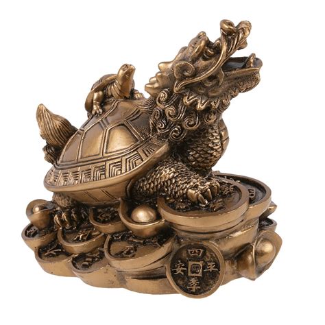 Statuette D Un Dragon Tortue Feng Shui Symbole De Long Vit Et Prosp Rit