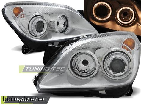 Első lámpák OPEL ASTRA H 03 04 09 3 5D Angel Eyes króm Tuning Tec