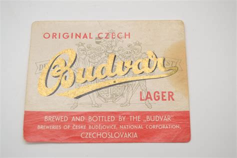 Pivn Etiketa Budvar Original Czech Budvar Lager Aukro