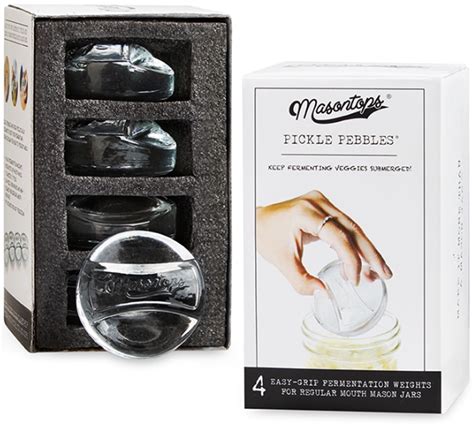 Masontops Pickle Pebble Glass Infinity Weights For Fermenting