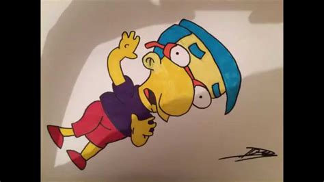 Draw Simpsons Milhouse Van Houten Youtube