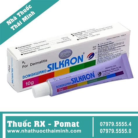 Thuốc bảy màu Silkron Dongkwang trị vảy nến viêm da dị ứng Tuýp 10g