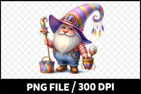 Mardi Gras Gnome Clipart Png Graphic By King Store Creative Fabrica