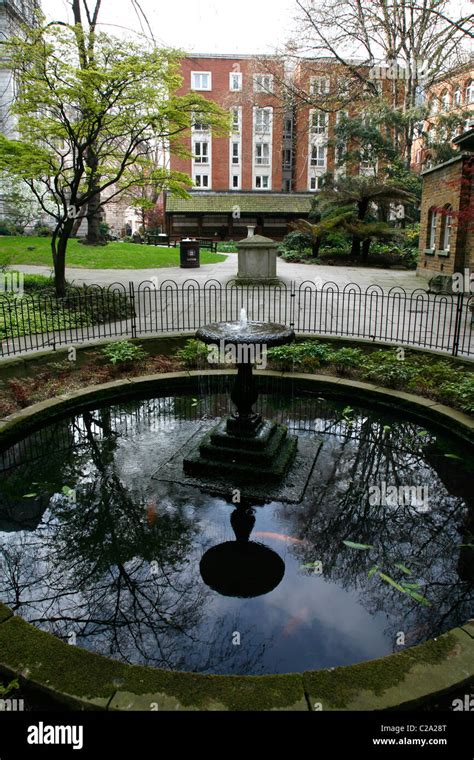 View Through Postmans Park To The Watts Memorial City Of London Uk