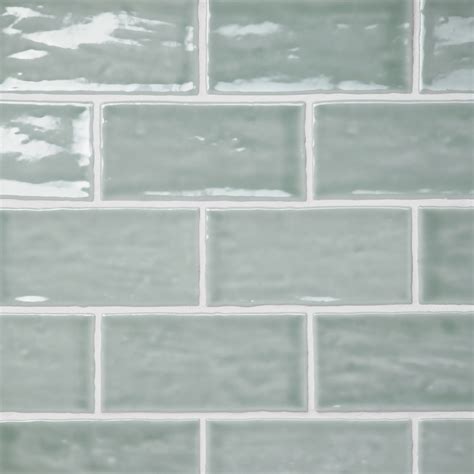 Marin X Ceramic Wall Tile In Aloe Green Bedrosians Tile Stone