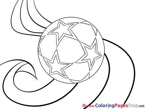 Stars Ball Soccer Coloring Pages download