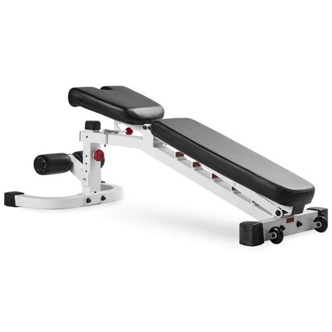 Xmark Fitness Gauge Flat Incline Decline Bench Xm White