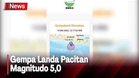 Pacitan Jawa Timur Dilanda Gempa Magnitudo 5 0 Video Dailymotion