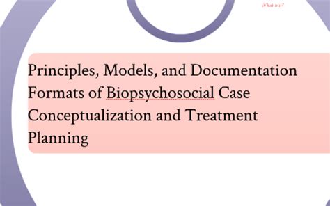 Principles Models And Documentation Formats Of Biopsychosocial Case