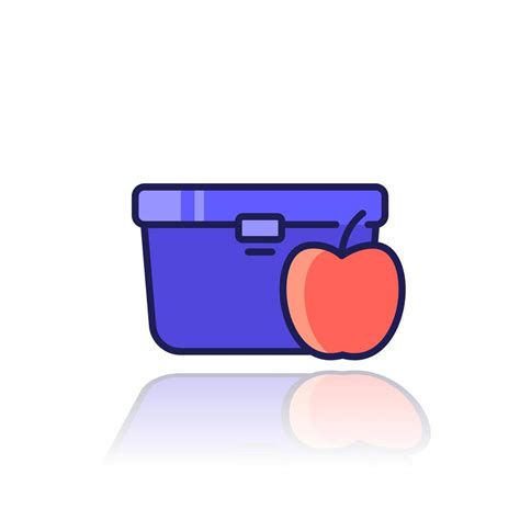 Lunch Box Icon With Outline 21568201 Vector Art At Vecteezy