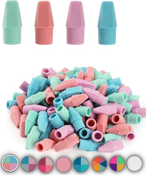 Mr Pen Pencil Erasers Toppers 120 Pack Pastel Colors Erasers For