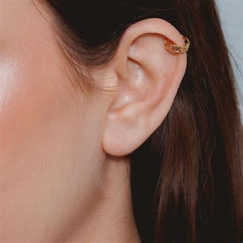 Piercing Corrente Elos Fake Dourado Donadiva Semijoias