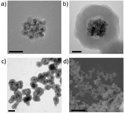 Hr Tem Micrographs Of A Fe O Nanoclusters B C Pegnh Fe O Zif