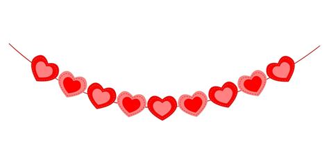 Heart Bunting Garland For Valentine Day Party 2970914 Vector Art At