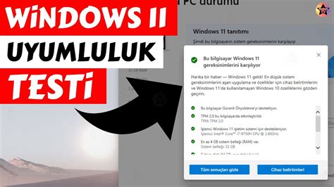 Bilgisayarım Windows 11 Destekliyor Mu Windows 11 Uyumluluk Testi