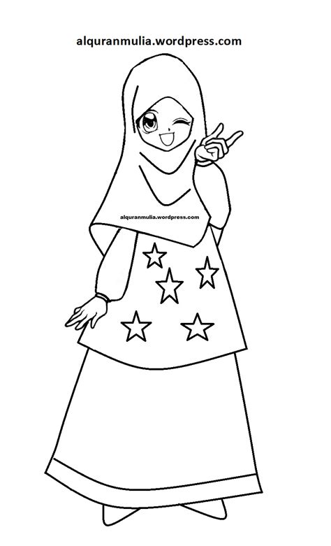 Mewarnai Gambar Hijab