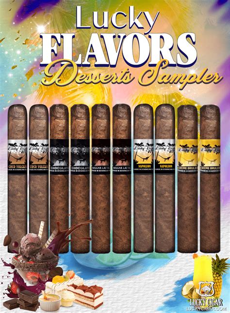 Flavored Cigars Lucky Flavors 10 Piece Desserts Sampler Lucky Cigar