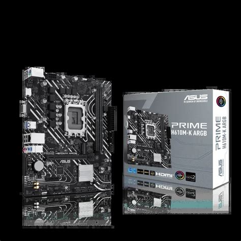 Asus Prime H610m K Argb D5 Micro Atx Motherboard Su Tech And Games