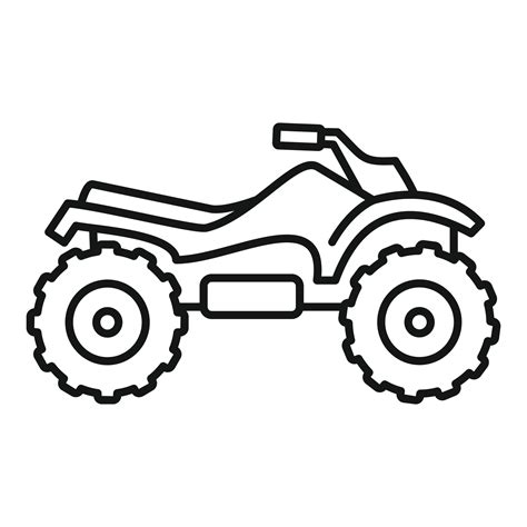 Ride Quad Bike Icon Outline Style Vector Art At Vecteezy