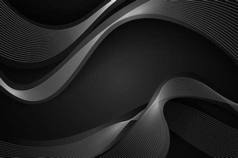 Abstract Black Wavy Background