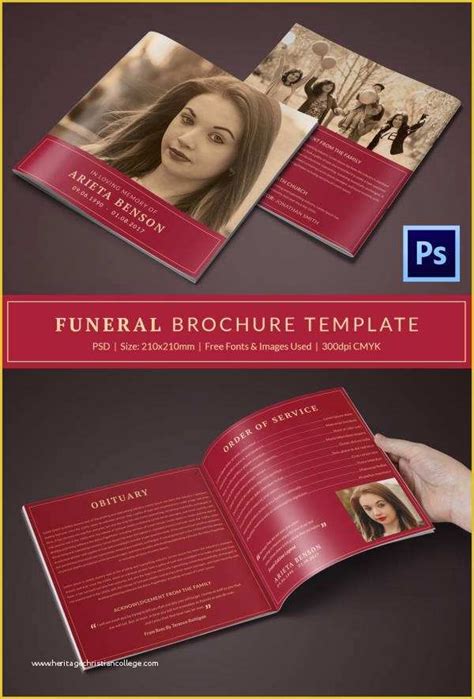 Funeral Booklet Template Free Download Of Funeral Program Template 23 ...