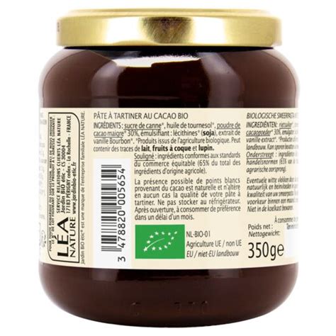 P Te Tartiner Forte En Cacao Sans Gluten Bio Jardin Bio Etic Le Pot