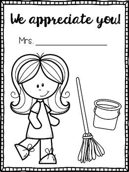 Custodian Appreciation Day Coloring Sheets Coloring Pages