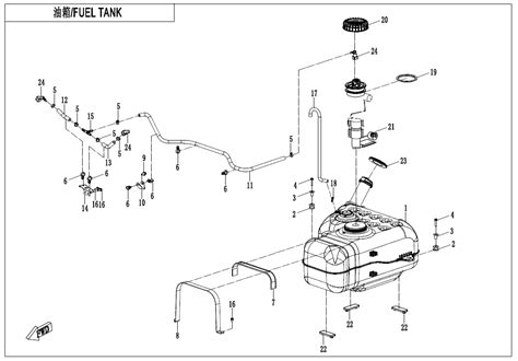 Diagram 2022 CFMoto UFORCE 1000 XL CF1000UZ 2 FUEL TANK FOR NON FUEL