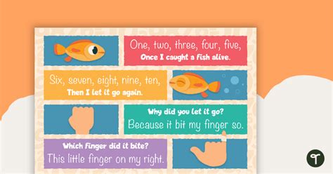 One, Two, Three, Four, Five - Counting Rhyme Poster | Teach Starter