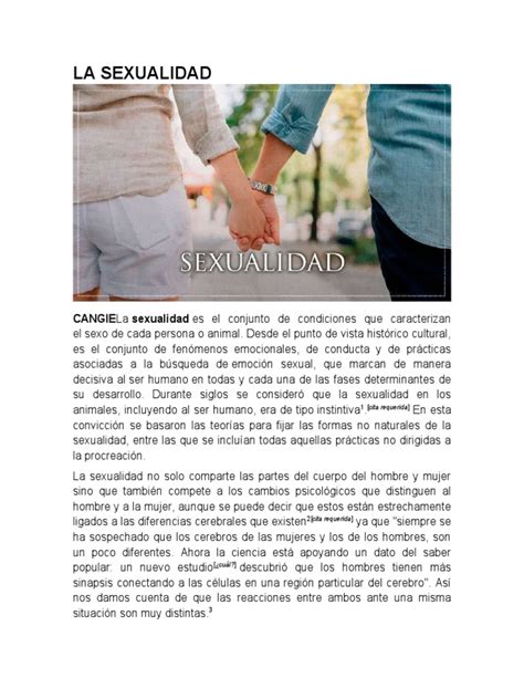 La Sexualidad Pdf Sexualidad Ciencias Del Comportamiento