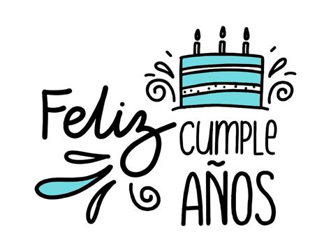 Feliz Cumplea Os En Espa A Letras En Espa Ol Con Pastel Y Florituras