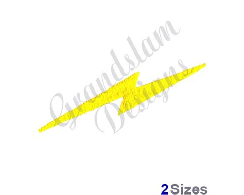 Lightning Bolt Machine Embroidery Design Etsy