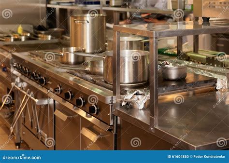 real kitchen   restaurant stock photo image  boiling