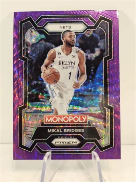 Panini Prizm Monopoly Mikal Bridges Purple Wave Prizm