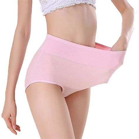 Women Sexy Cotton Breathable Panties Plus Size High Waist Womens Underwear Panty Female Body