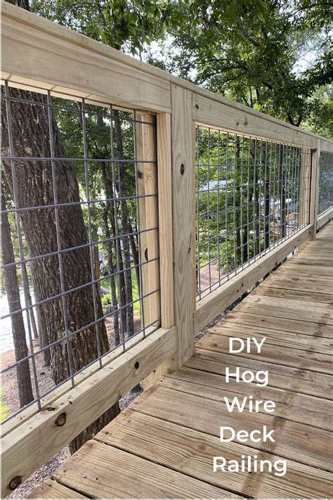 Diy Hog Wire Deck Railing Deck Railing Diy Deck Railing Design Deck Railings