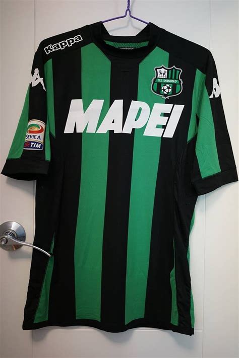 Sassuolo Home Football Shirt 2015 2016 Sponsored By Mapei