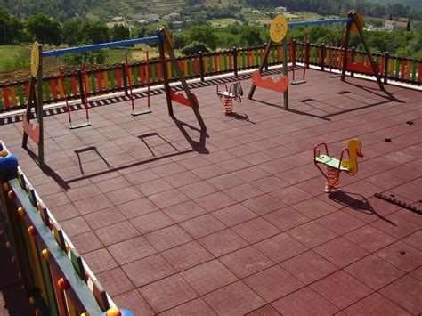 Piso Emborrachado 1x1m Parque Infantil Ecopex