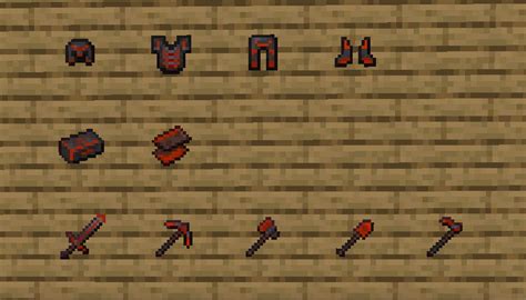 Orange Netherite Armor And Tools