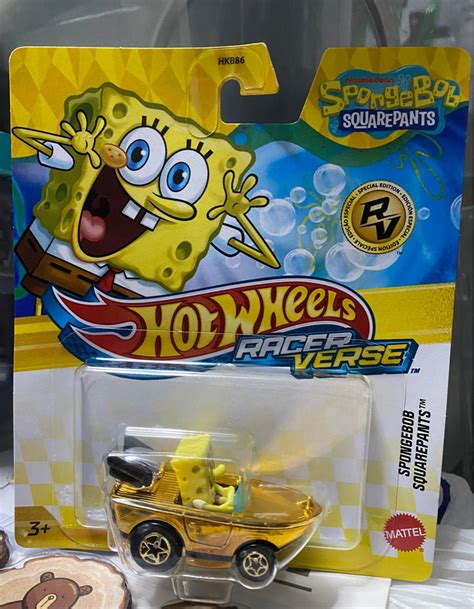 Hot Wheels SpongeBob Squarepants Chase Special Edition Gold Hotwheels Hobbies Toys Toys