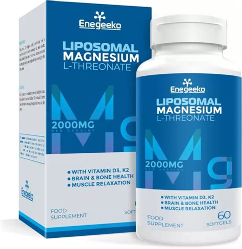 Liposomal Magnesium L Threonate Softgels Mg Magnesium Supplement