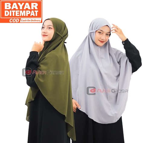 Jual Bergo Maryam Jumbo Xxl Non Pet Tali Shopee Indonesia