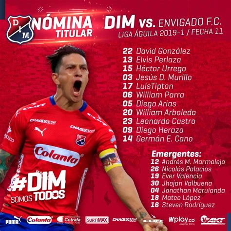 DIM Envigado alineaciones Capsulas de Carreño