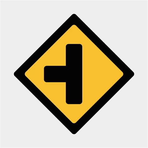 T Intersection Road Sign