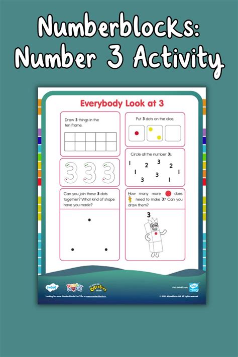 Numberblocks: Number 3 Activity | Teaching math, Math lessons ...