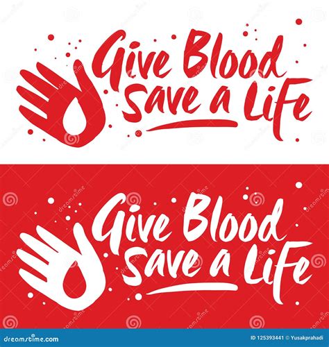 Blood Donor Give Blood Save A Life Stock Vector Illustration Of Blood